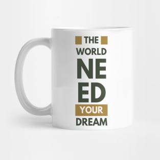 Dark Green and Brown Bold Typographic Mug